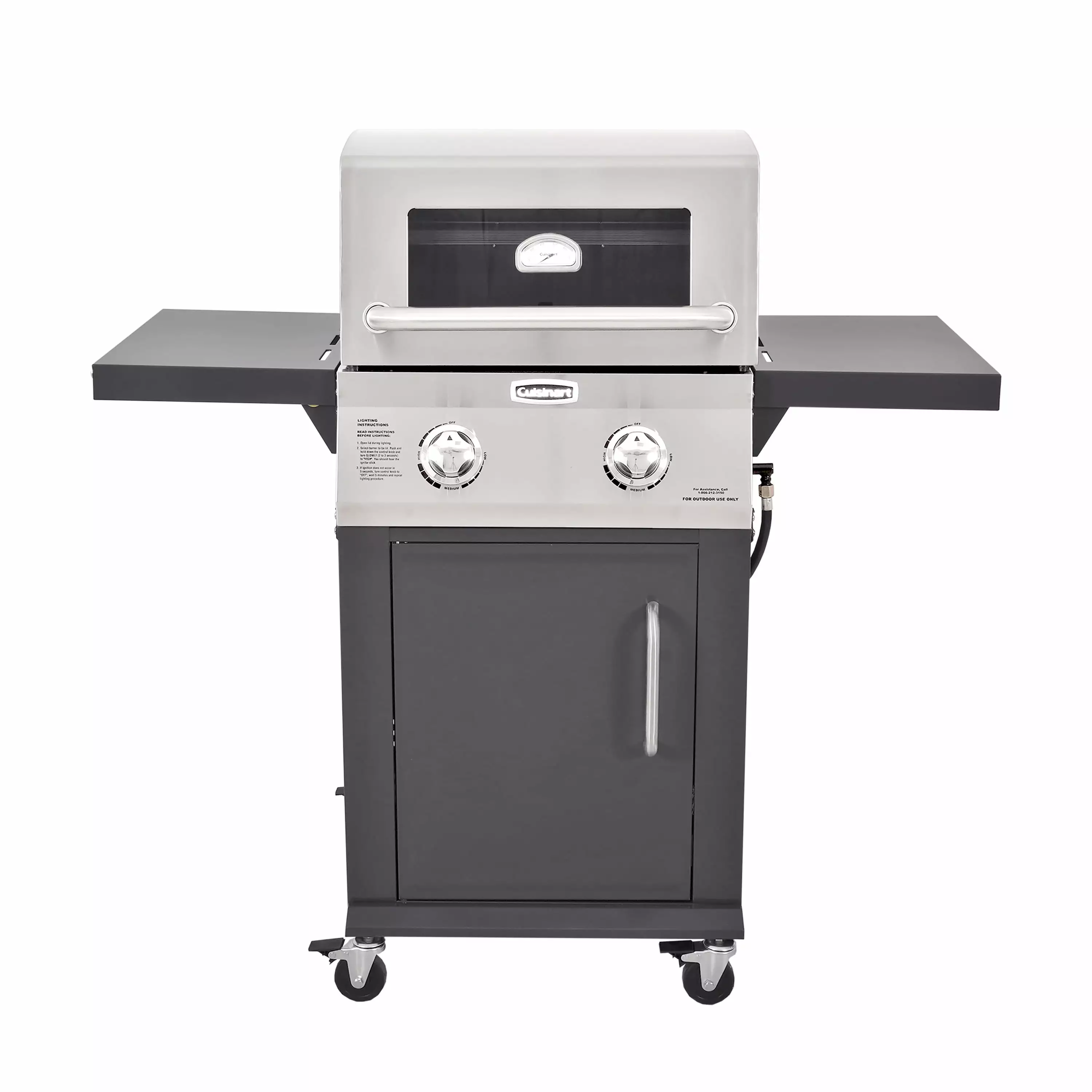 Cuisinart 2-Burner Dual Fuel Gas Grill Compatible Propane and Natural Gas