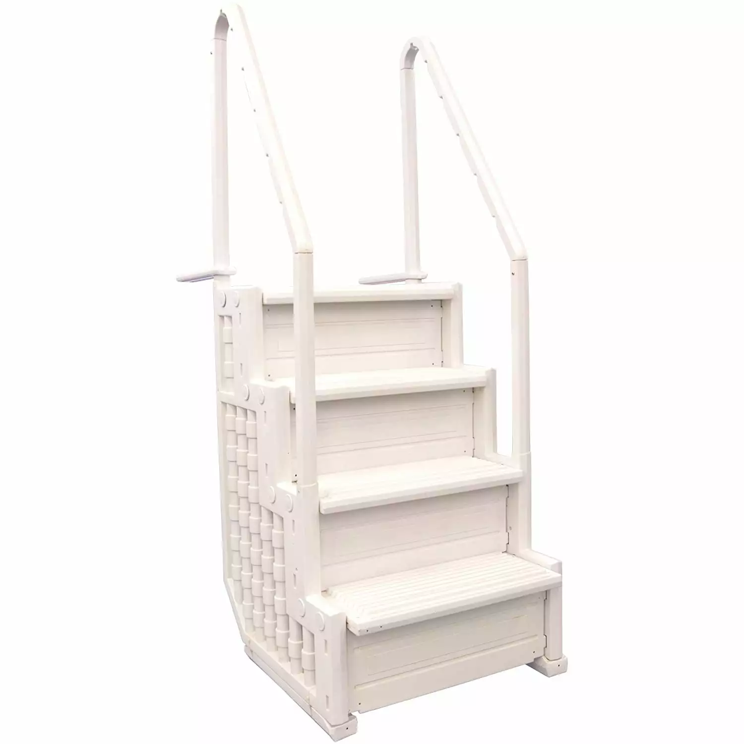 Blue Torrent Antigua Step Ladder Handrails Above Ground Pools White