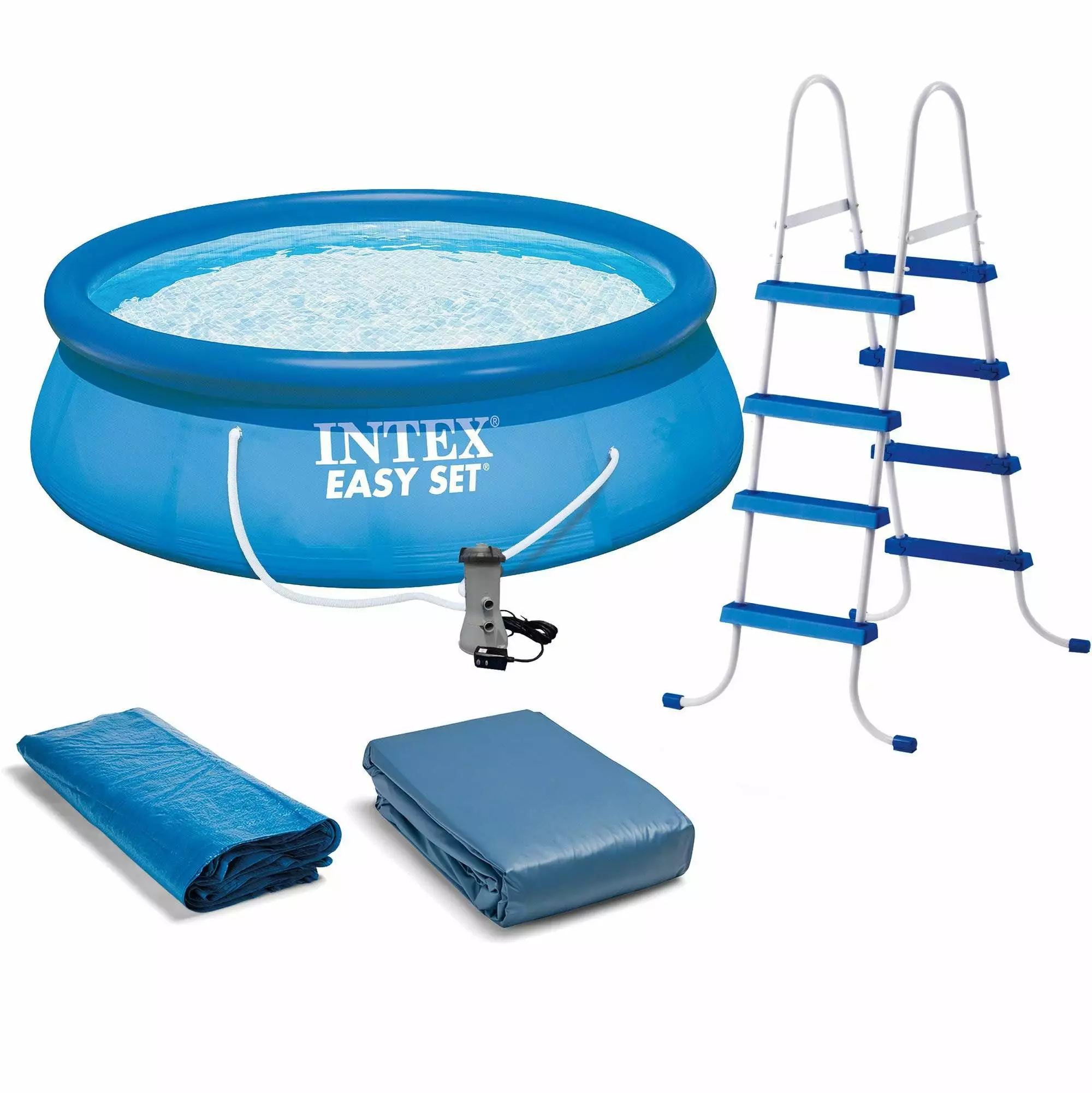 Intex 15' x 48 Easy Set Swimming Pool Kit 1000 GPH GFCI Filter Pump 15ft