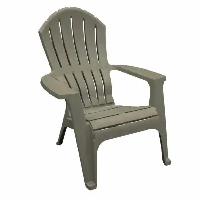 Adams RealComfort Gray Polypropylene Frame Adirondack Chair Outdoor Relaxation