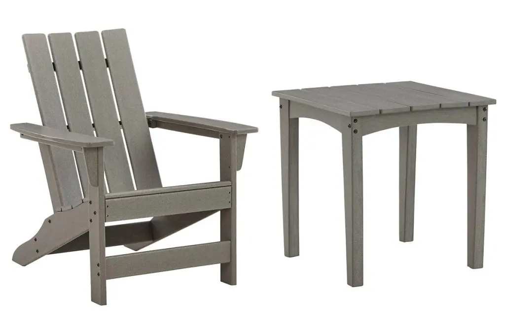 Visola Outdoor Adirondack Chair and End Table - Classic Patio Set
