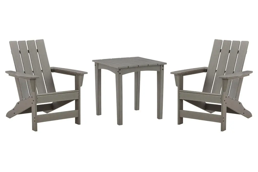 Visola Outdoor Adirondack Chair Set End Table - Durable Patio Furniture