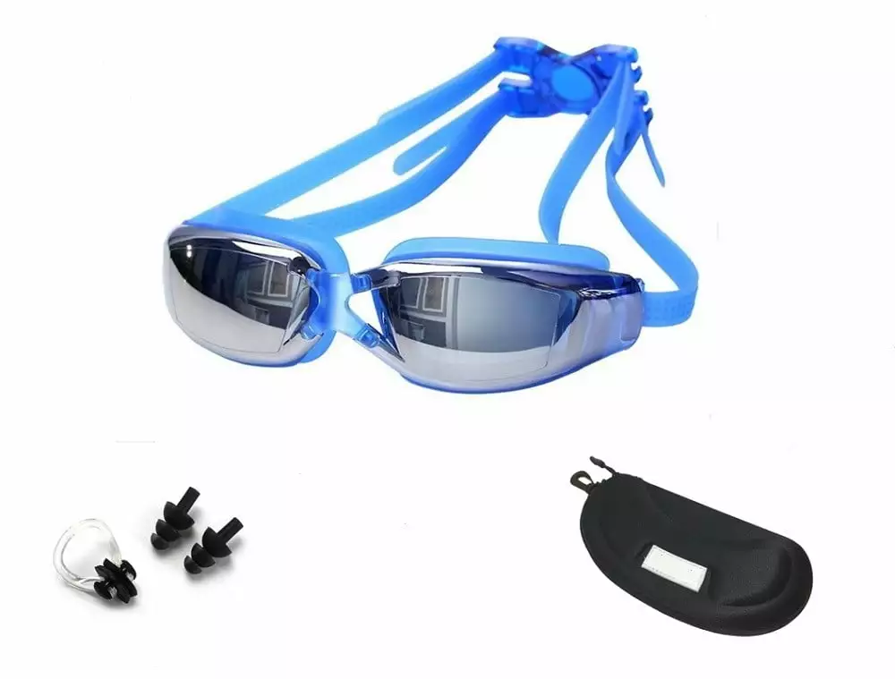 Adult Unisex Swim Goggles UV Protection Anti-Fog Mirror Coated Lenses Leak-Free Design