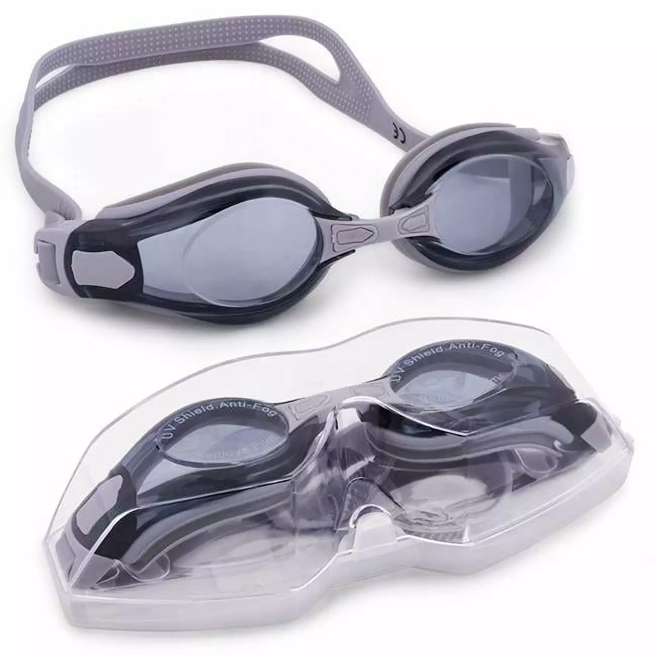 Brybelly SSWI-108 Clear Swimming Goggles Case Gray