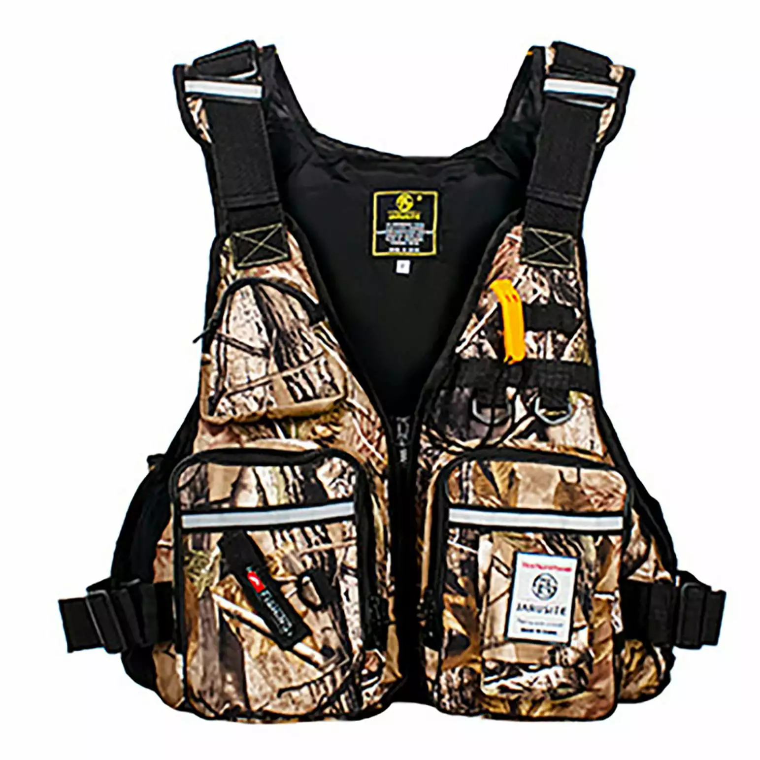 EQWLJWE Multi-Pocket Adult Life Jacket Fishing Sailing Boating Kayaking