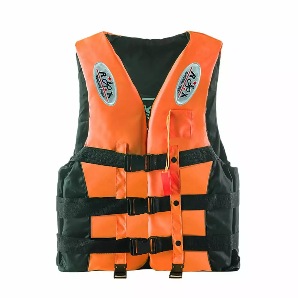 Swim Vest Adult Women Men Buoyancy Jacket Adjustable Strap Orange XXXL Xl