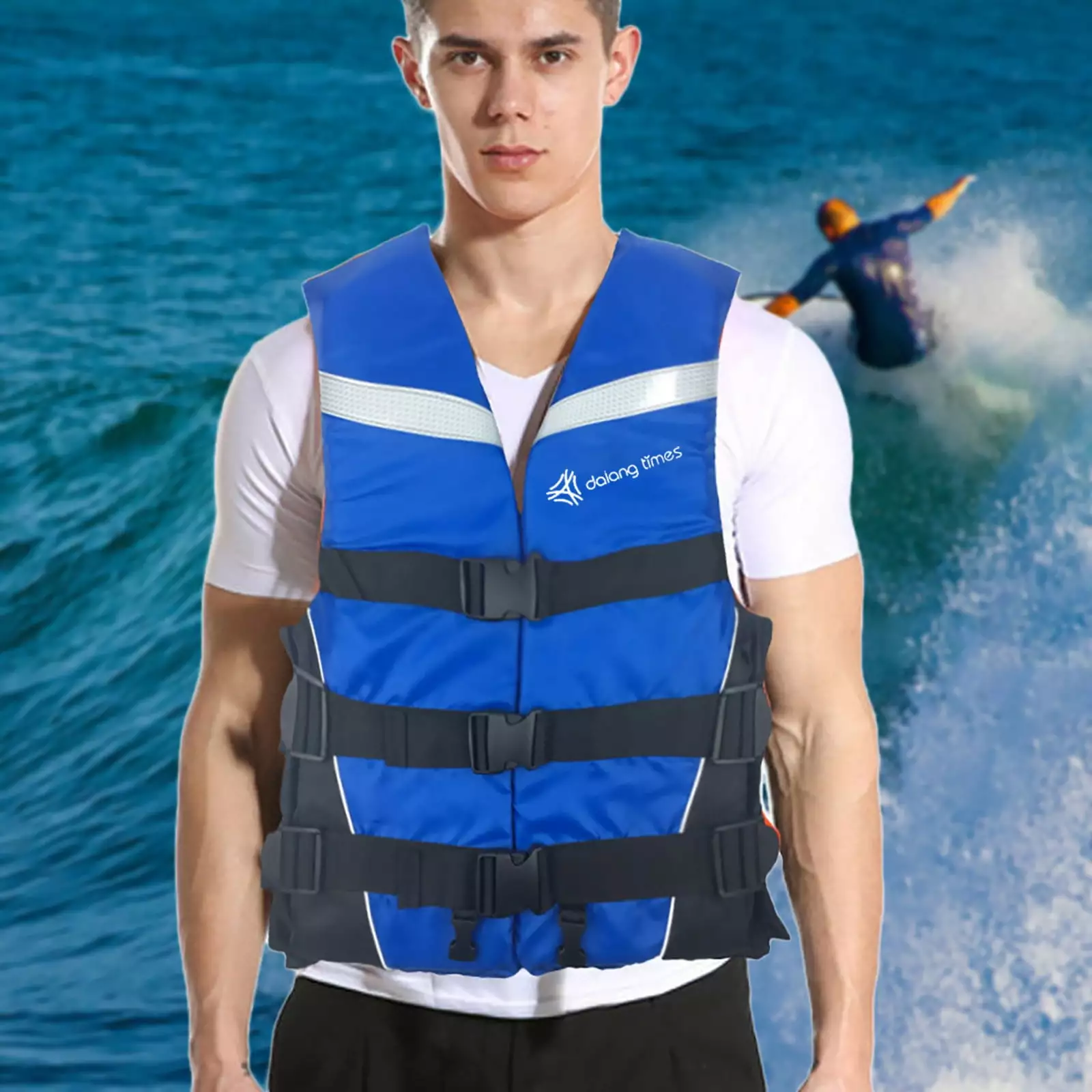 Viflosae Adult Impact-Resistant Swim Vest Lightweight Neoprene Swim Jacket Jet Ski Water Skiing
