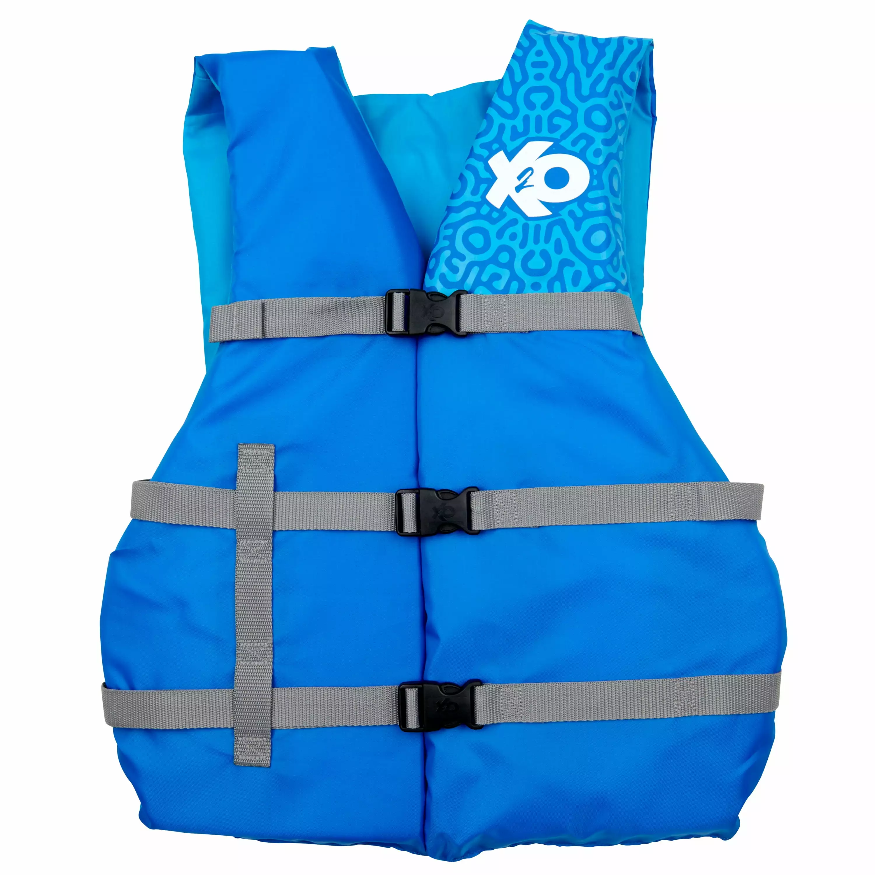 X2O Universal Adult Life Vest and Jacket 30-50 Chest Blue Ocean Coral 2x