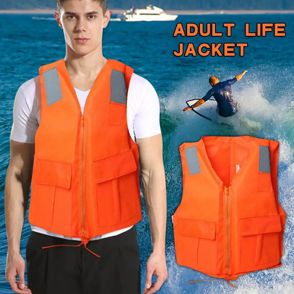 Adults Life Jacket Aid Vest Kayak Ski Fishing Watersport Buoyancy Safety Gear Men and Women
