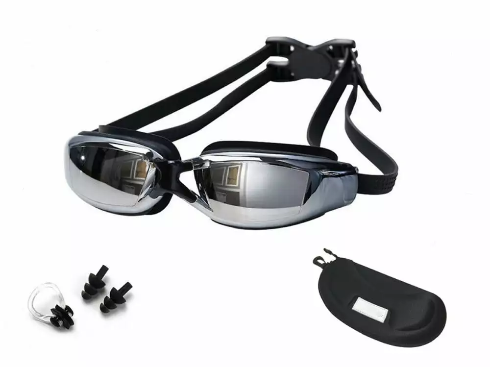 Adult Unisex Swim Goggles UV Protection Anti-Fog Mirror Coated Lenses Leak-Free Design