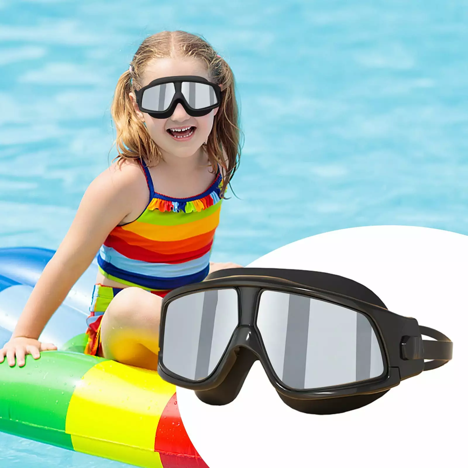 Clearance Wide View Anti-Fog Photoprotection No Leaking Swim Goggles Adults Men Women Youth