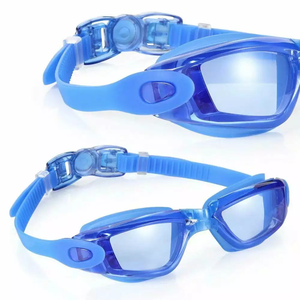 GJX Swimming Goggles No Leaking Anti Fog UV Protection Free Protection Case