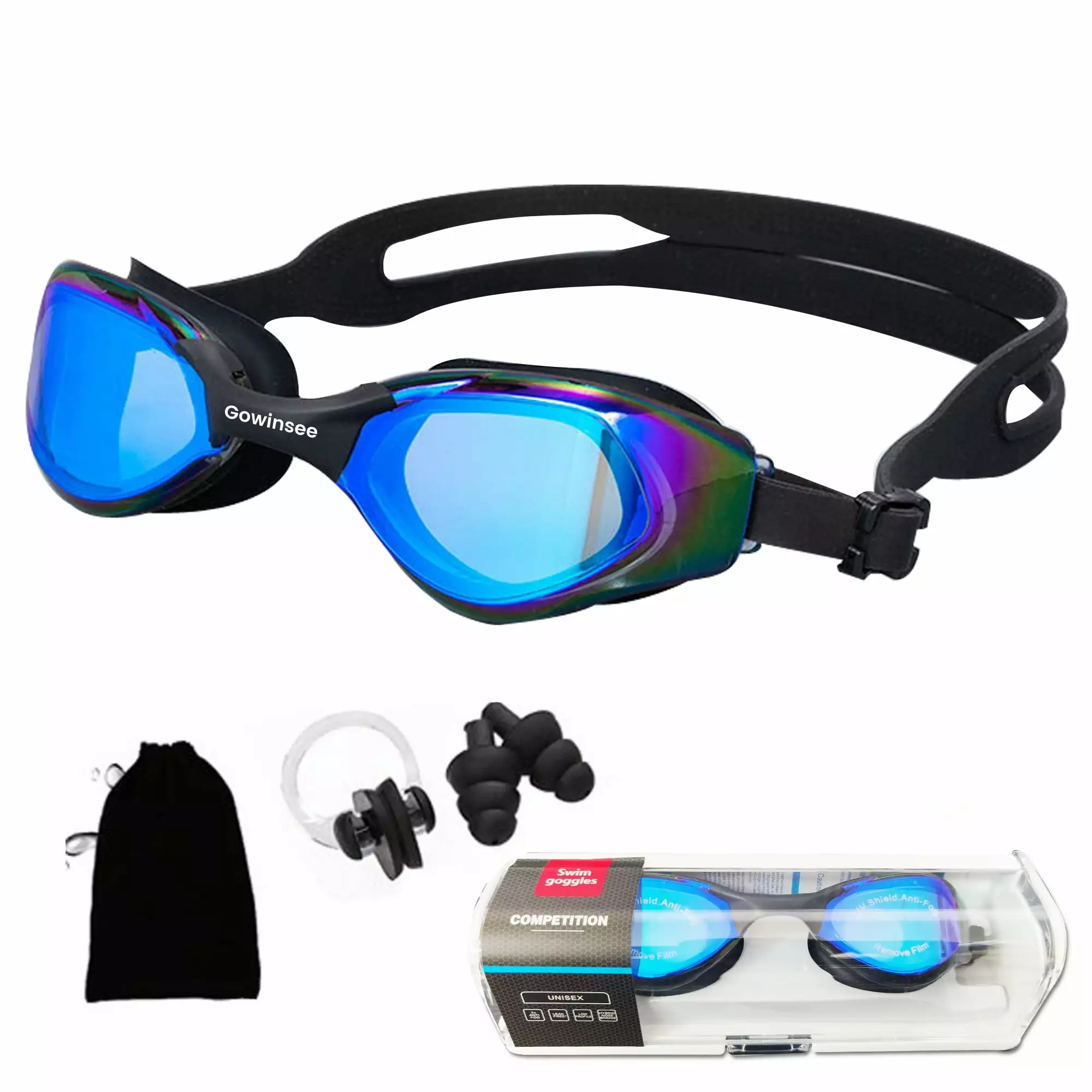 Gowinsee Swim Goggles Comfortable Polarized Anti-Fog Swimming Goggles Adult
