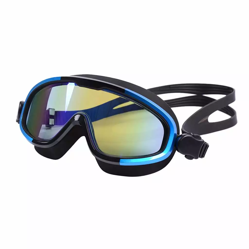 Adjustable Swimming Diving Underwater Goggles Fog Watertight Water Sport Polarized Glasses Adult Blue