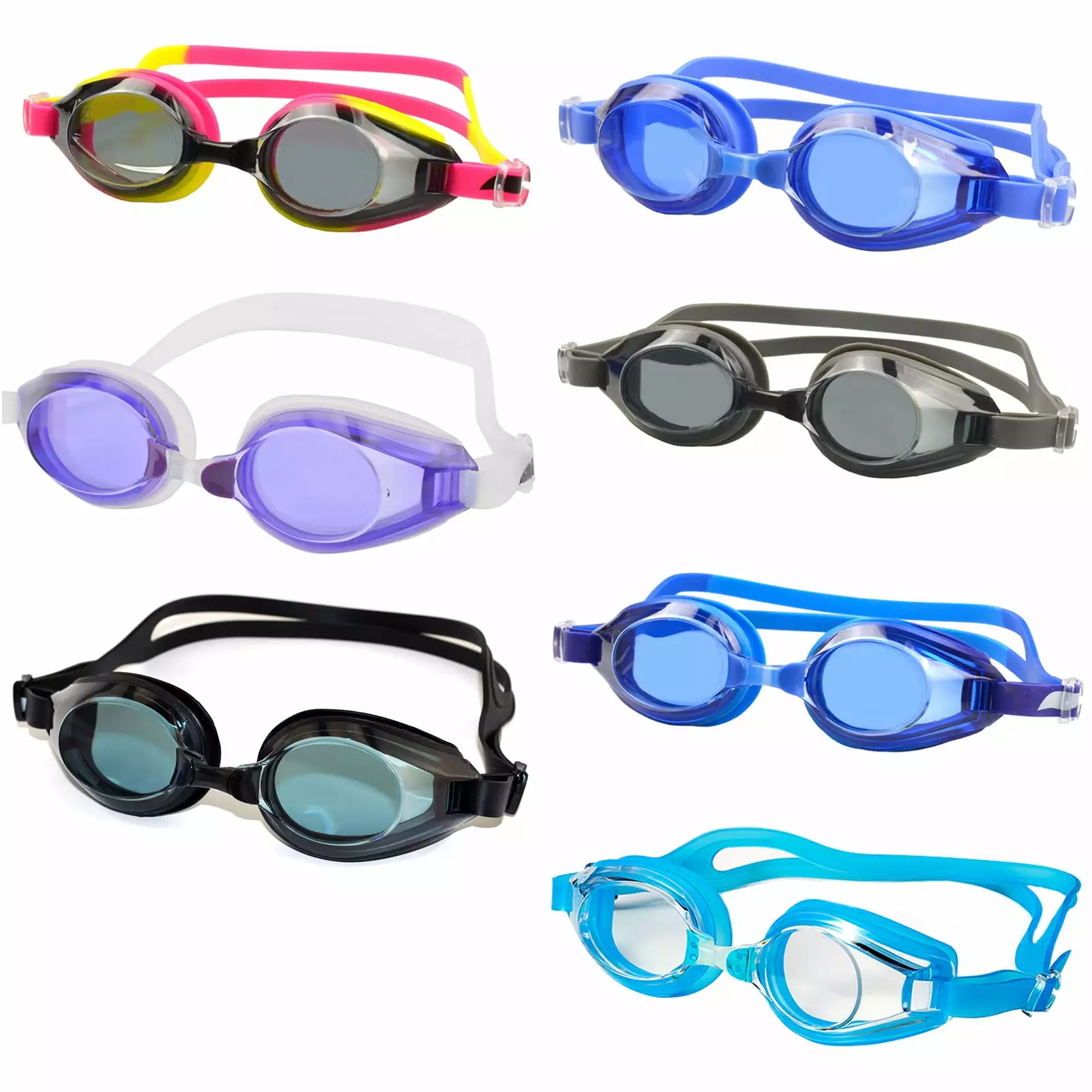 SPRING PARK Wide View Anti-fog Waterproof Unisex Adult Swim Goggles