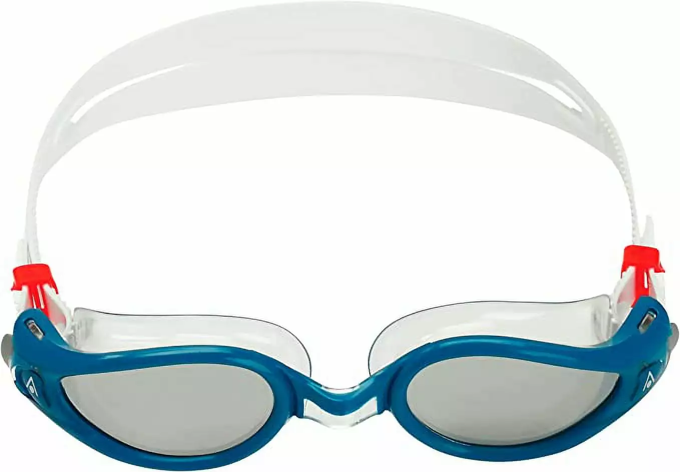 Aqua Sphere Kaiman EXO Silver Titanium Mirror Swim Goggles Petrol Transparent Lens