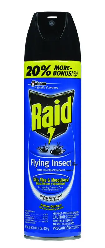 Raid Aerosol Insect Killer 18 oz Pack 12 Indoor and Outdoor Pest Control