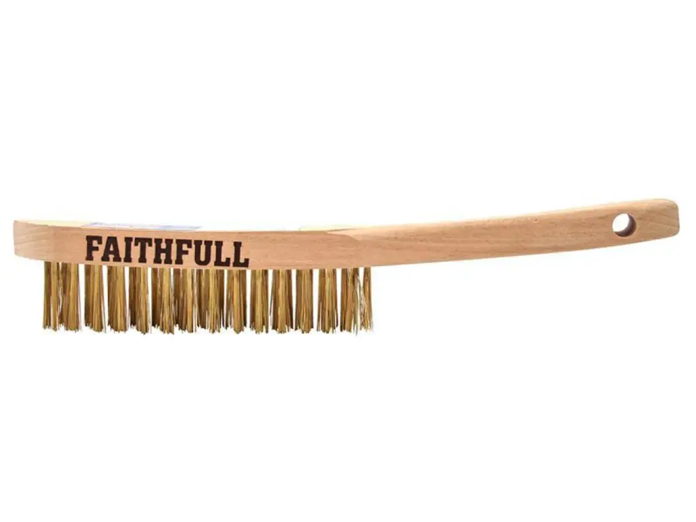 Faithfull Warm alloy Scratch Brush, Three Row