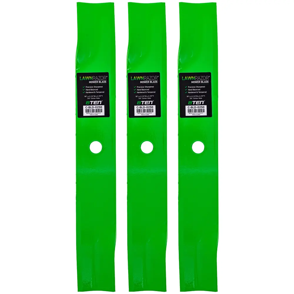 LawnRAZOR High Lift Blade Cub Cadet 01010168 01010168-0637 | SET THREE
