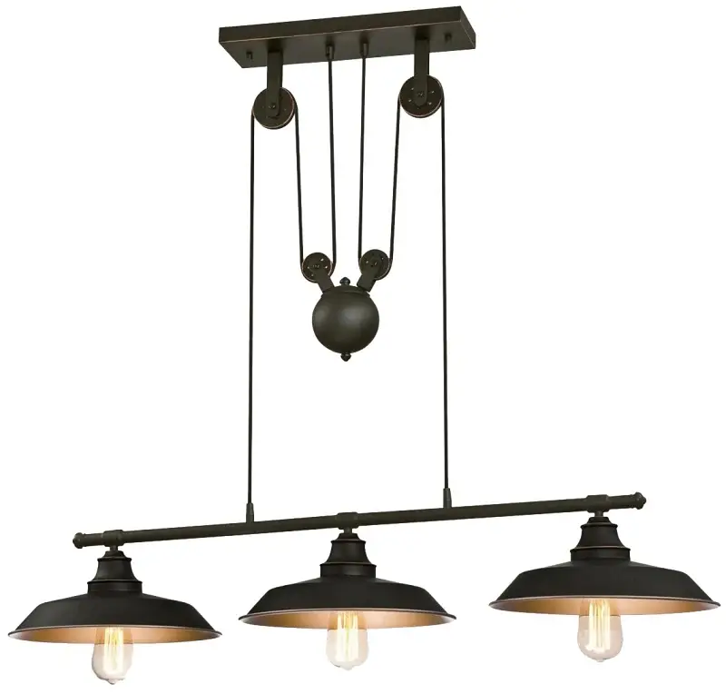 Westinghouse 6332500 Pulley Pendant Buoyant, 3-Lamp, Oil-Rubbed Bronze Fixture