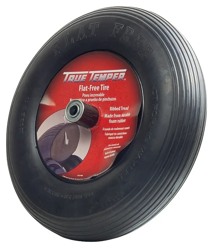 True Temper FFTCC Wheelbarrow Tire, Polyurethane Tire, 8 Dia Hub