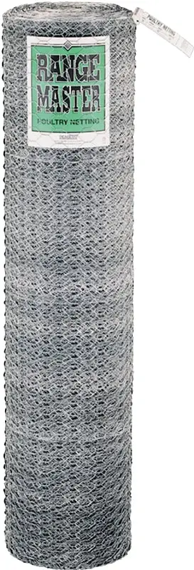 Rangemaster 6005 Poultry Net, 150 ft L, 72 W, 20 Gauge, Hexagonal Mesh, 2 Mesh, Reinforced