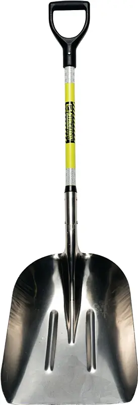 Structron 49755 Grain Scoop, 15-1/4 W Blade, 19 L Blade, Aluminum Blade, Grp Handle, D-Shaped Handle