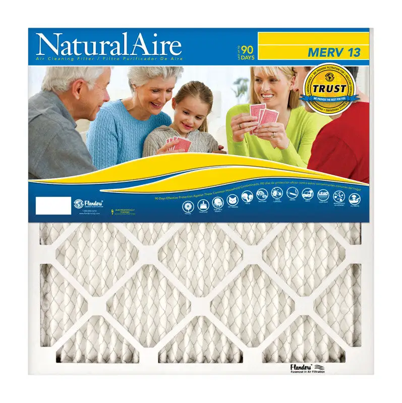 AAF Flanders NaturalAire 20 . W x 30 . H x 1 . D Polyester Synthetic Pleated Air Filter Pack 12
