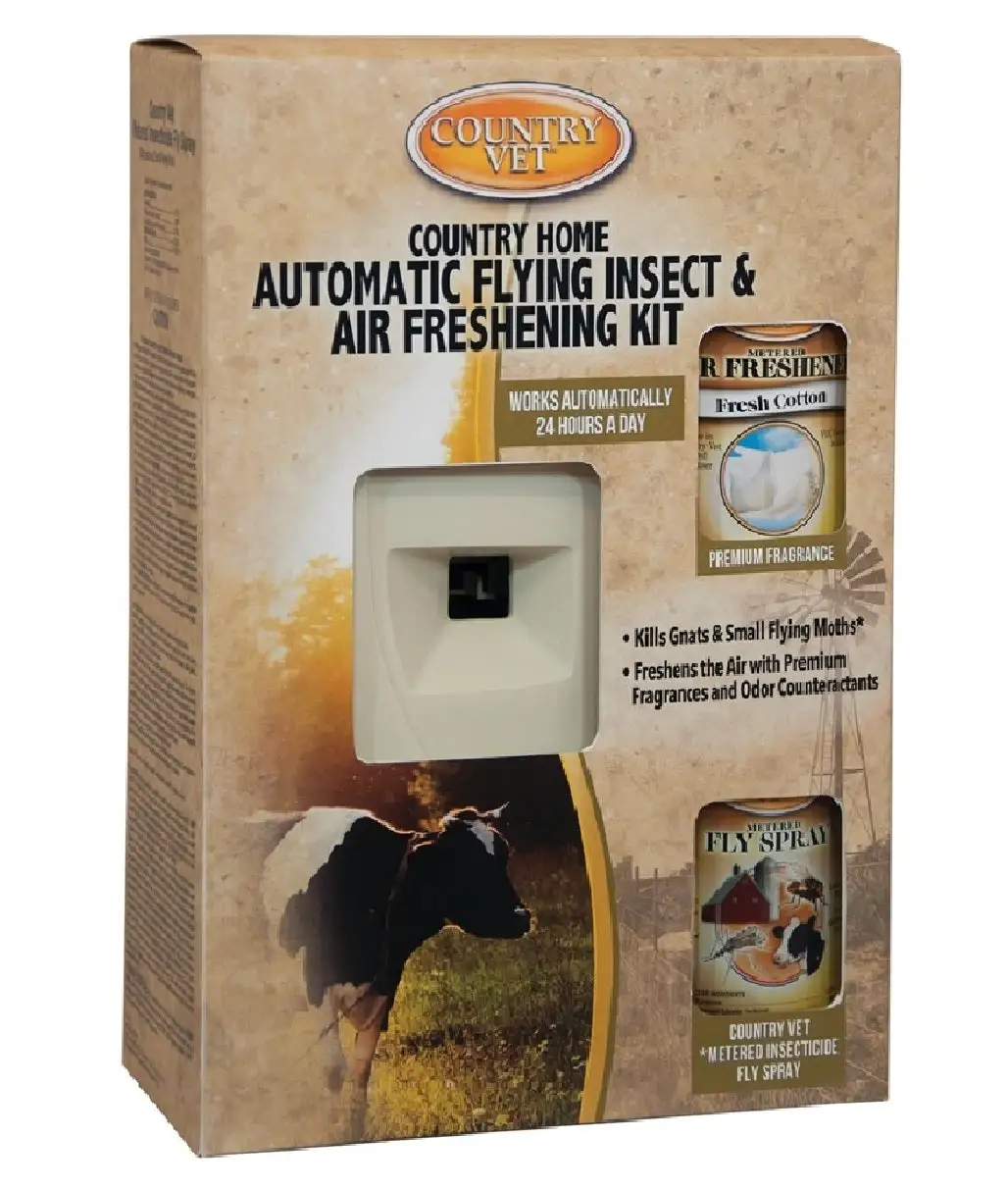 Country Vet 321978CV4A Flying Insect and Air Freshening Kit Home and Office