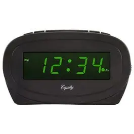 Green LED Alarm Clock 0.6 Inch Display Bedroom Equity