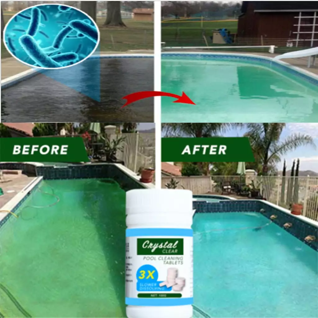 100 Tablets Pool Cleaning Tablets Algae and Organism Protection
