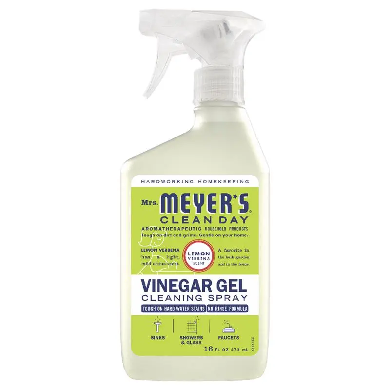 Mrs. Meyer's Clean Day Lemon Verbena Scent Concentrated Vinegar Gel Cleaner Liquid Spray 16 oz Pack 6