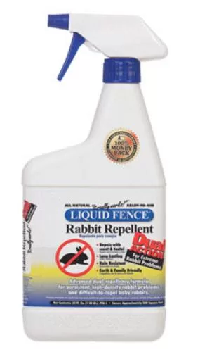 Liquid Fence 00212 Dual Action Rabbit Repellent Quart Garden Protection