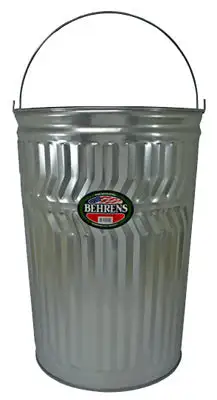 Behrens 20 gal Gray Galvanized Steel Garbage Can Animal Proof