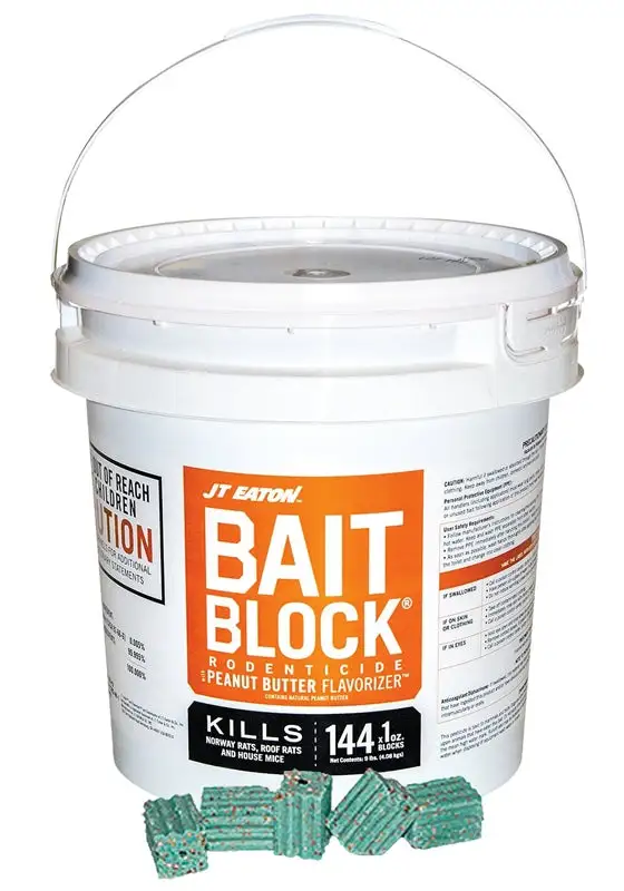 JT Eaton 709PN Bait Block Rodenticide Anticoagulant Bait 9 lbs Effective Rat Control
