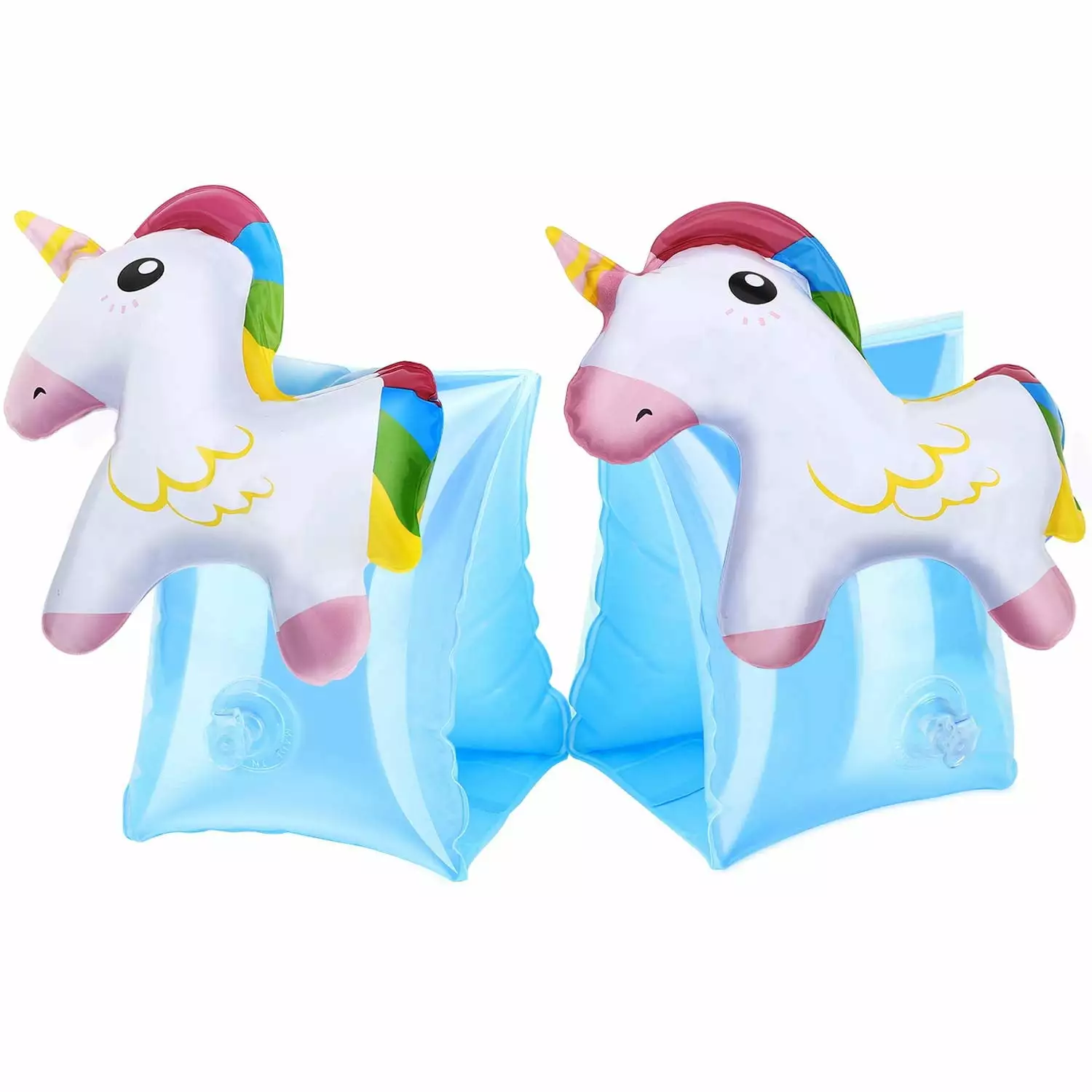 Inflatable Swim Arm Bands Kids Swimming Water Wings Arm Floaties Age 3-6 Summer Pool Active Blue Unicorn