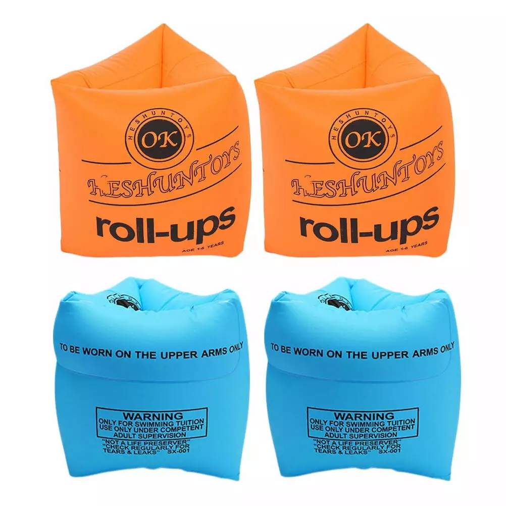 2 Pairs Adult Swimming Armbands Inflatable Float Rings Sleeves 9