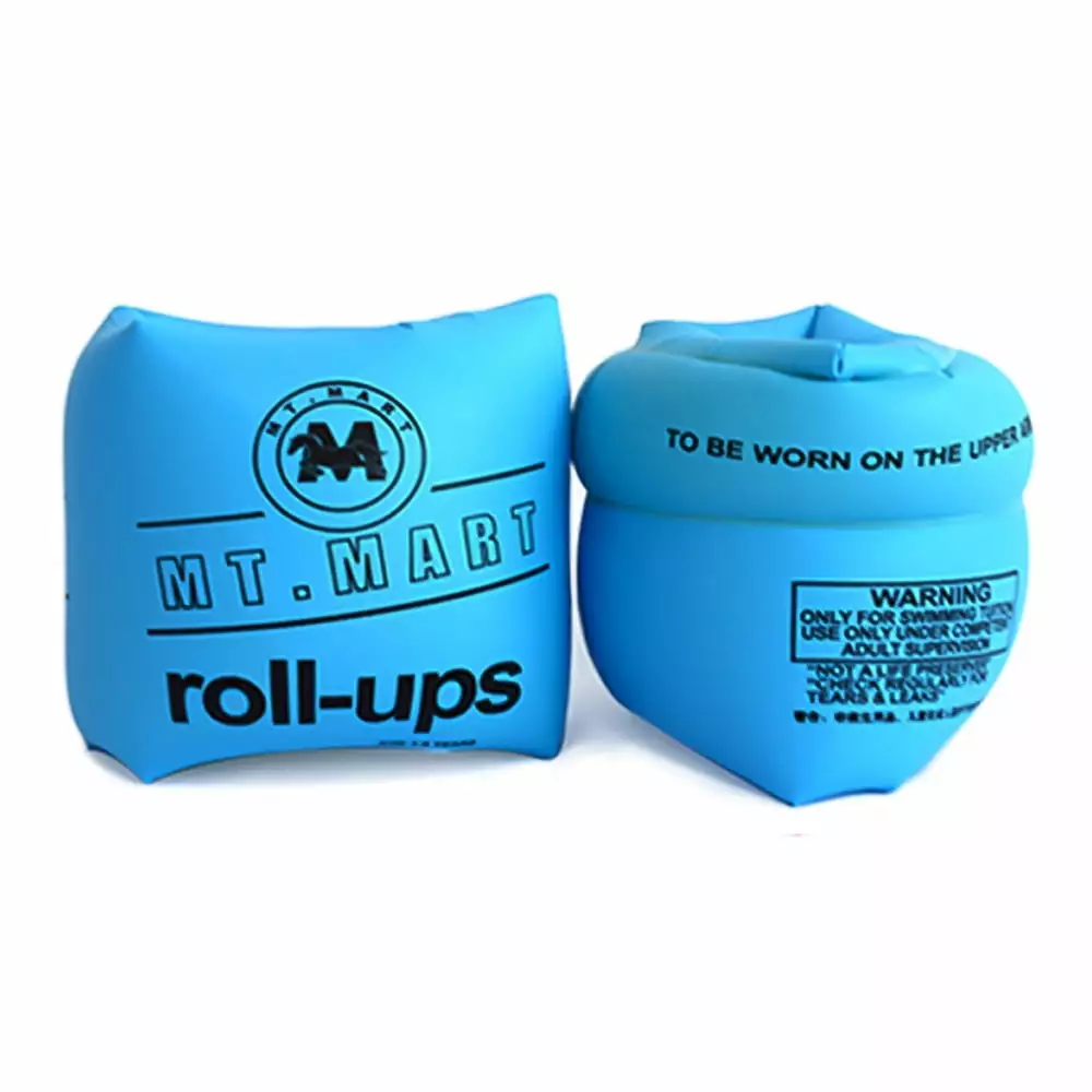 Dcenta 2pcs Inflatable Swim Arm Bands PVC Arm Swimming Floats Rings Adults Water Safety