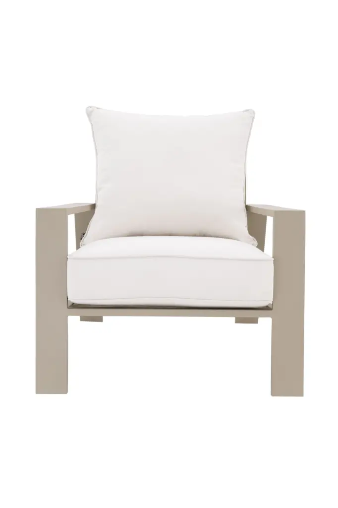 Sand Sunbrella Outdoor Armchair Eichholtz Belle Vue Comfortable Patio Seating