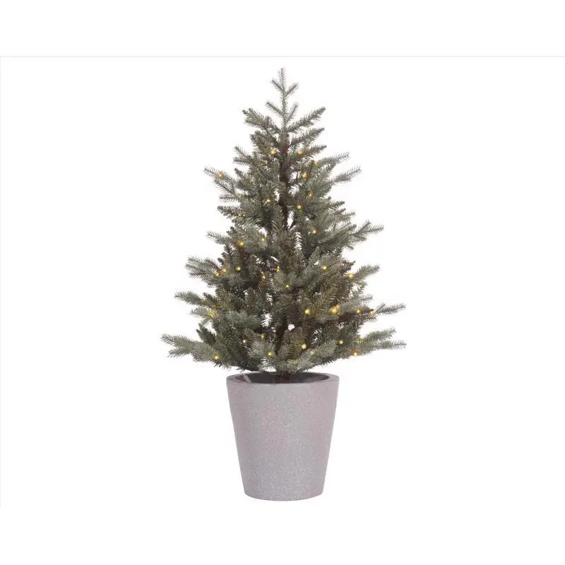 Celebrations 4 ft Full LED 80 ct Misty Allison Pine Christmas Tree