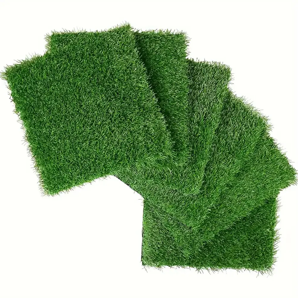 Artificial Lawn Interlocking Grass Tiles Patio place 36) - Green