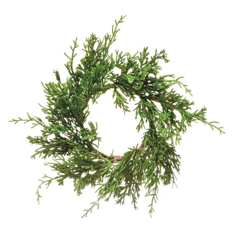 Creative Co-Op 4.5 . D Faux Juniper Wreath Pack 12 Home and Holiday Decor