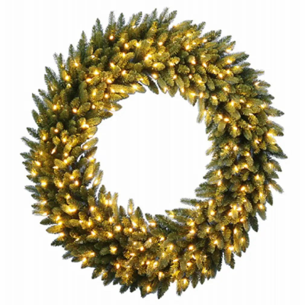 National Tree PEGF8-300L-48W Feel Real Grande Fir Artificial Wreath 48 Inch