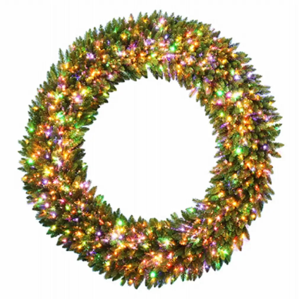 National Tree PEGF8-300LM-48W Feel Real Grande Fir Artificial Wreath 48 Inch