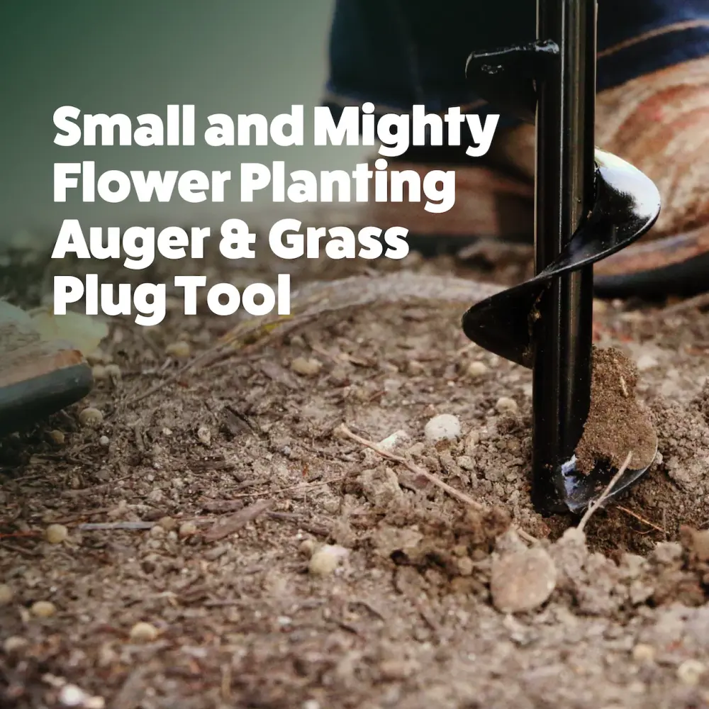 Heavy Duty Flower Planting Auger & Grass Plug Tool (2" x 7")