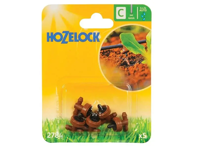 Hozelock Line Pressure Dripper 4mm (5 Pack) - Auto Watering