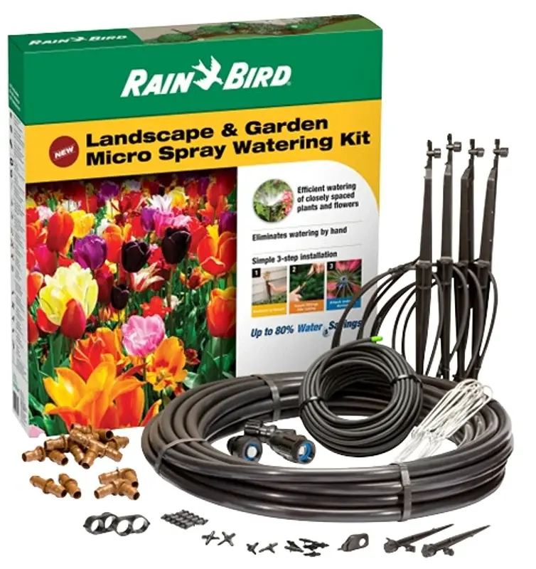 Rain Bird LNDDRIPKIT Drip Watering Kit, Olive, 108-Piece