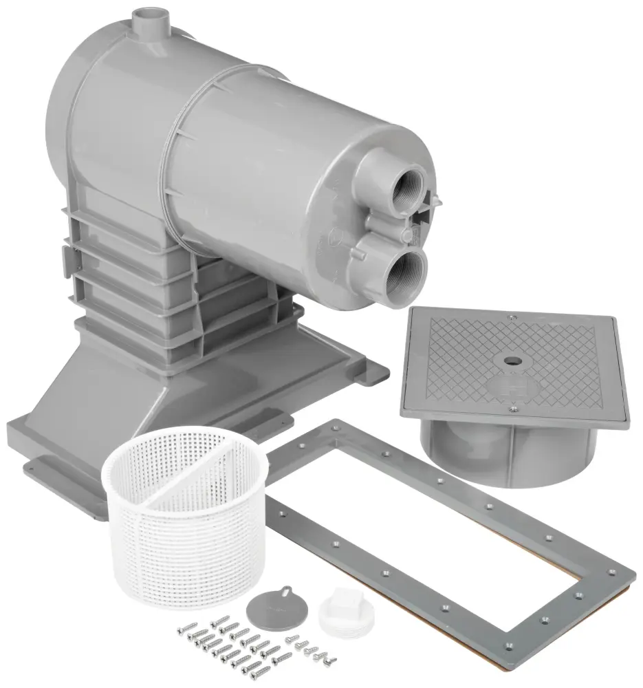 Hayward SP10852OMDGR 1-1/2-Inch FIP Dark Ash Wide Track Auto-Skim Skimmer Outside Mount