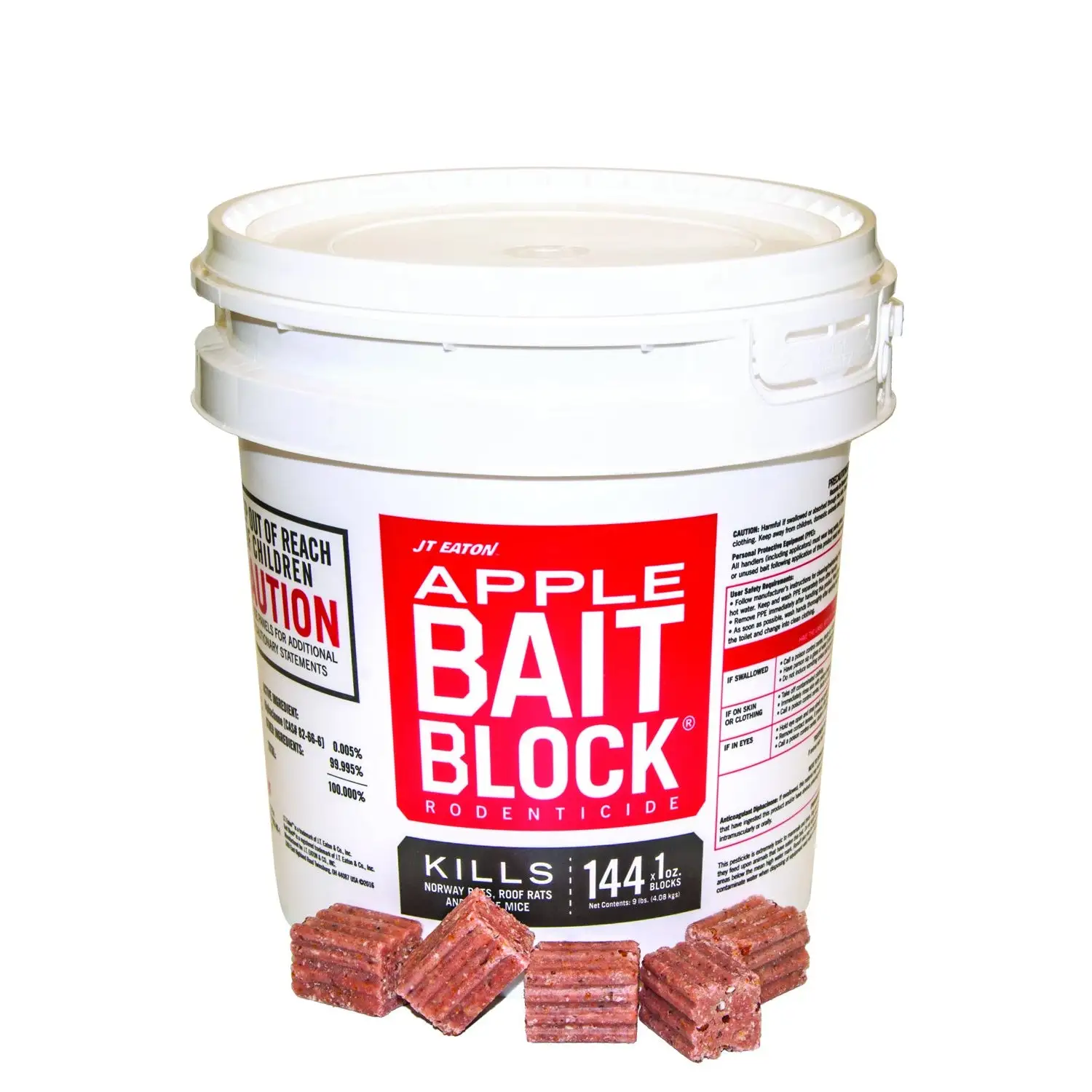 JT Eaton 709AP Apple Flavor Bait Block Rodenticide Mice and Rats 9 Lb Pest Control