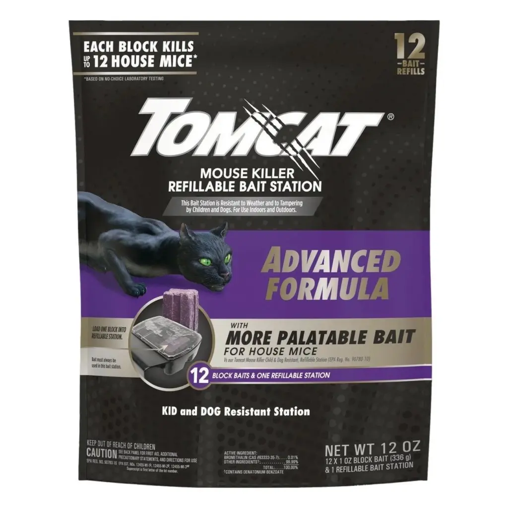 Tomcat Refillable Bait Station 12 oz - Cutting Edge Formula Rodents
